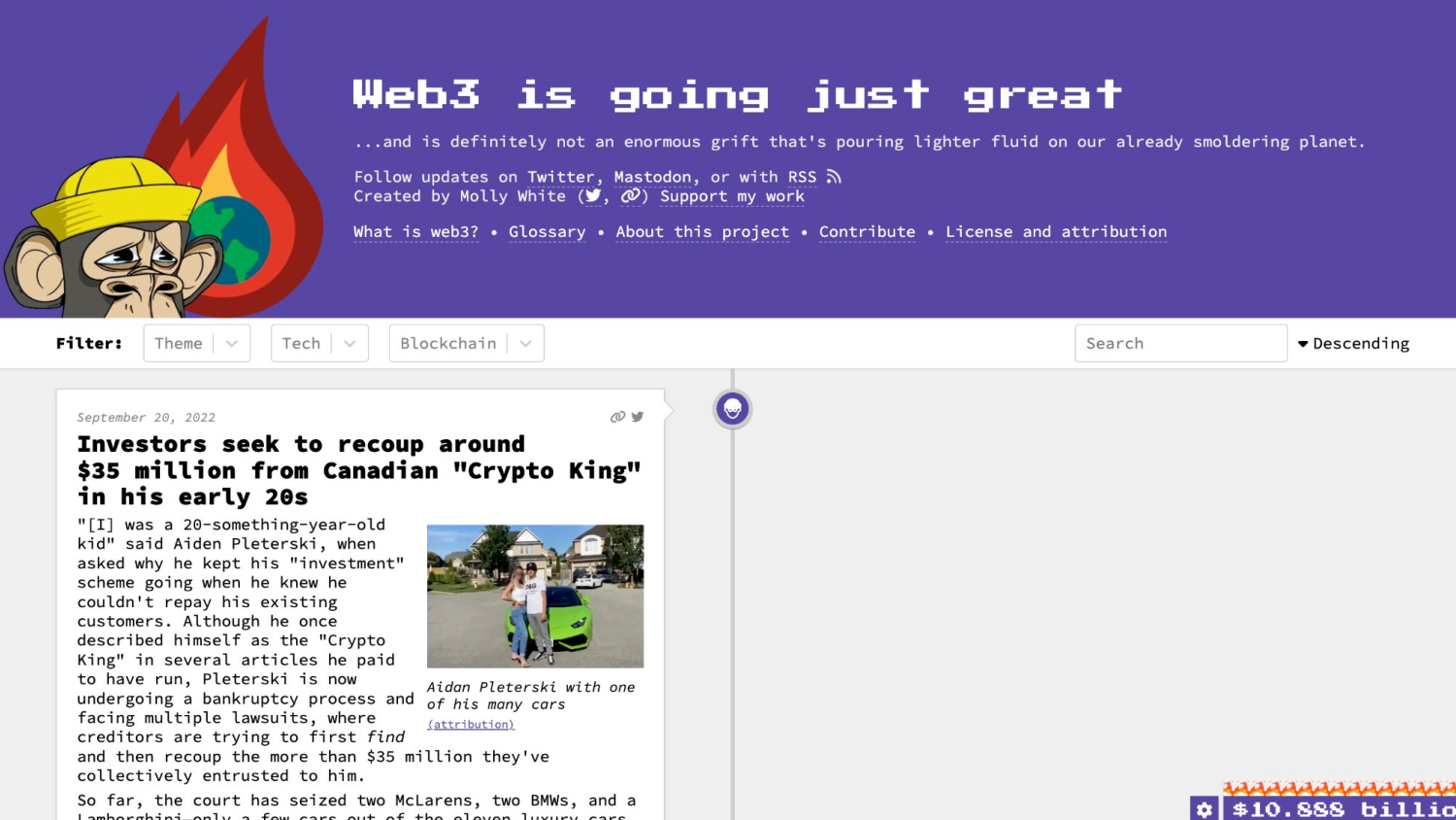 Screenshot of web3isgoinggreat.com
